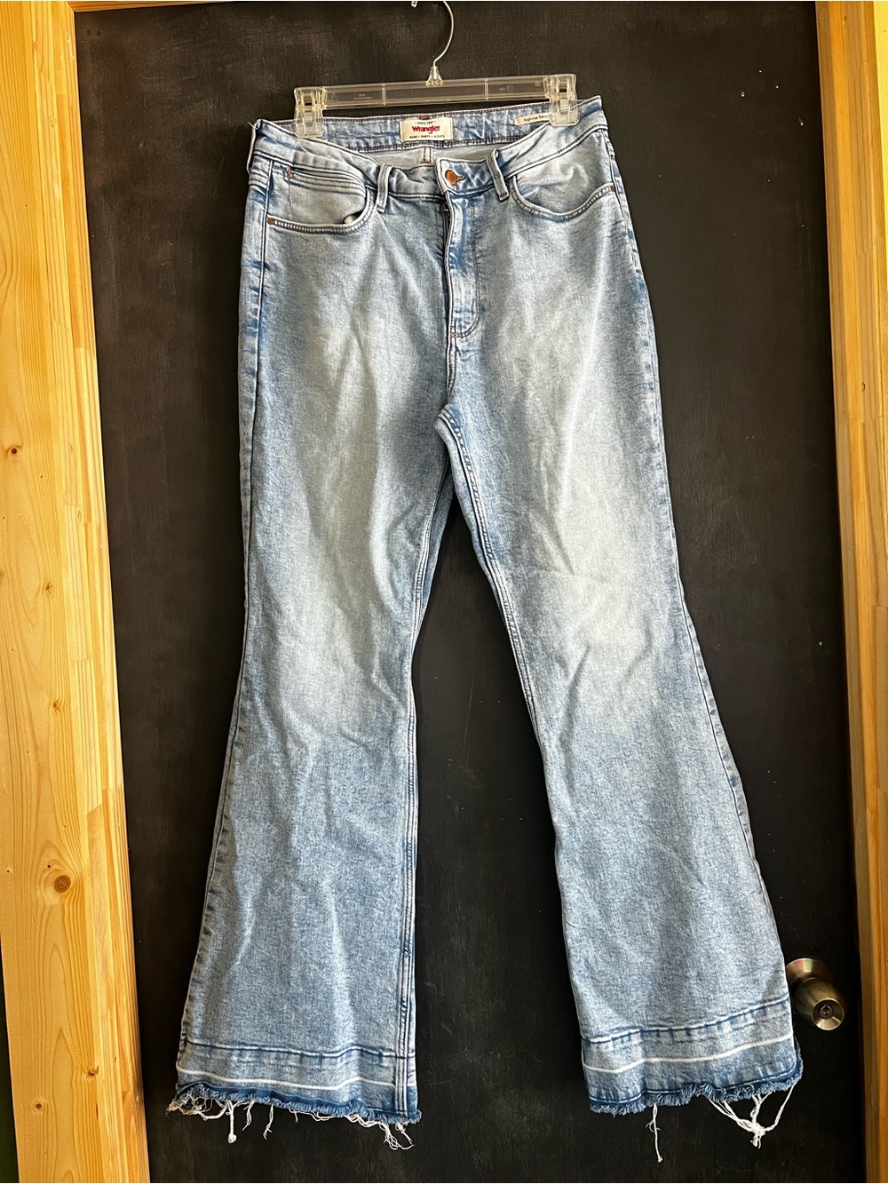 Vintage High-Rise Light Wash Flare Jeans - Wrangler